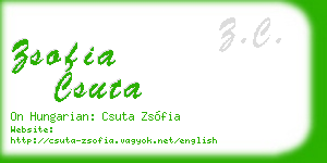 zsofia csuta business card